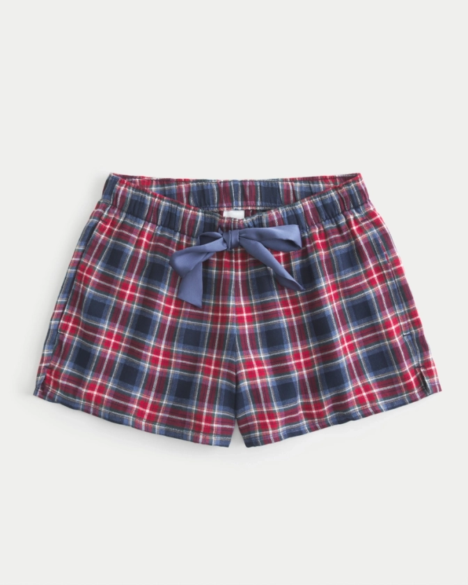 Women's Flannel Tie Shorts | Women's Bottoms | HollisterCo.com