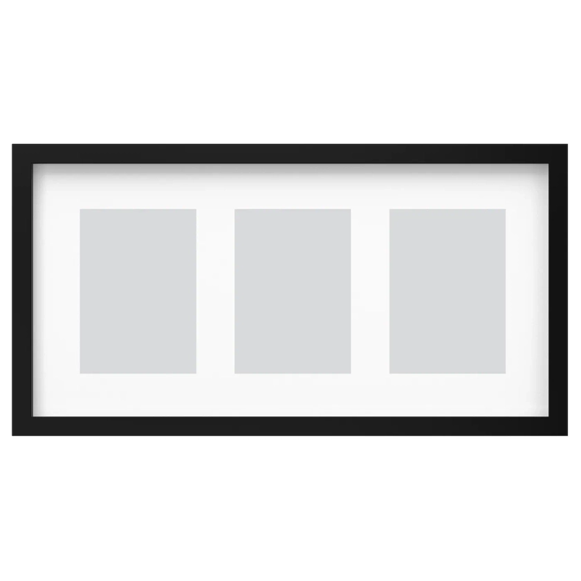RÖDALM frame for 3 pictures, black, 21 ¾x11" - IKEA