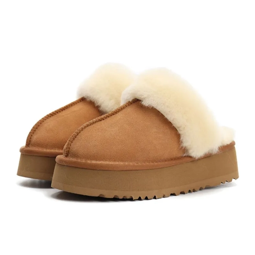 Designer Tasman Snow Boots With Platform, Real Leather Fur, And Thick Bottom Winter Warm Closed Toe Platform Sandals For Men And Women From My2024888, $30.16 | DHgate.Com