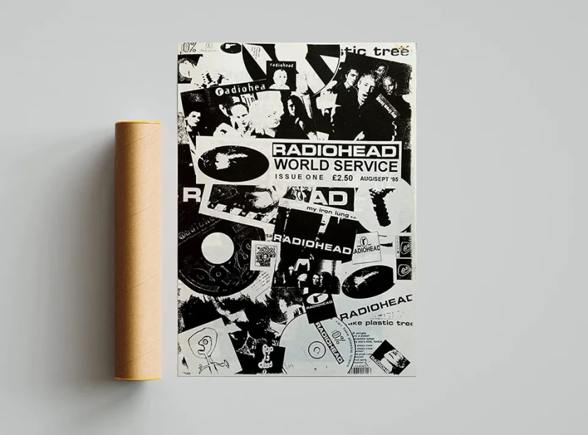 Radiohead poster Canvas Paper 18"x24" sold by Geography Nanni | SKU 3186264 | Printerval UK