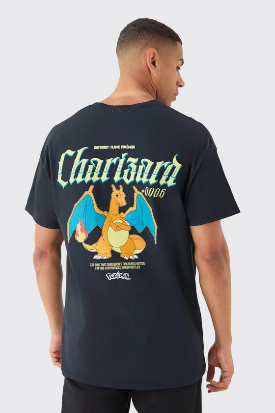 Oversized Pokemon Charizard License T-shirt | boohooMAN USA