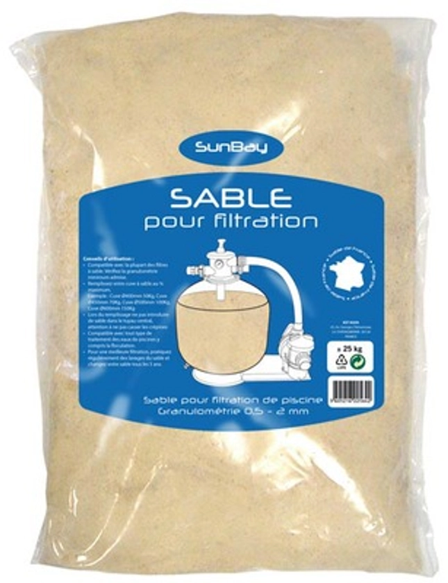 Sac de sable pour filtration 25 kg pour piscine - 1014684 | L’Entrepôt du Bricolage