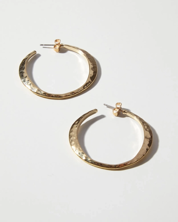 Tansy Textured Hoop Earrings | Oliver Bonas