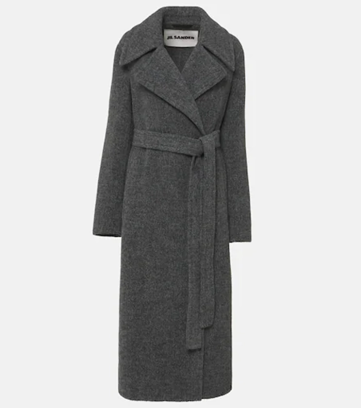 Belted wool-blend pile coat in grey - Jil Sander | Mytheresa