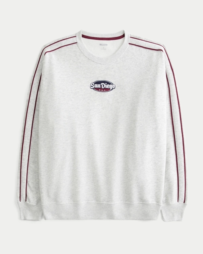 Women's Oversized San Diego Graphic Crew Sweatshirt | Women's Tops | HollisterCo.com