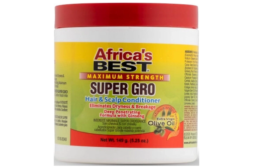 Africa’s Best Maximum Strength Super Gro Hair & Scalp Conditioner, 5.25 oz ., Moisturizing
