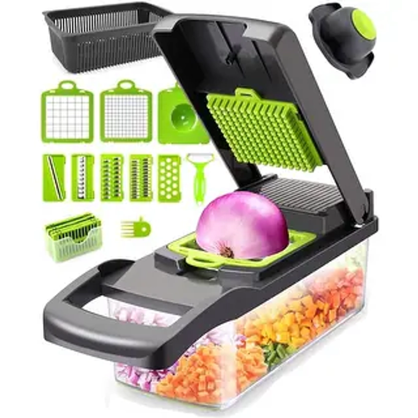 15-in-1 Fruit and Vegetable Dicer Chopper | Overstock.com Shopping - The Best Deals on Graters & Choppers | 42833348