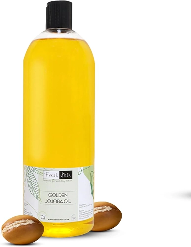 freshskin beauty ltd | Golden Jojoba Oil - 500ml - 100% Pure & Natural - Unrefined, Cold Pressed & Vegan Friendly