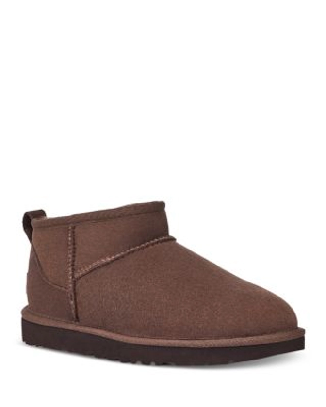 UGG® Women's Classic Ultra Mini Shearling Booties | Bloomingdale's Shoes 