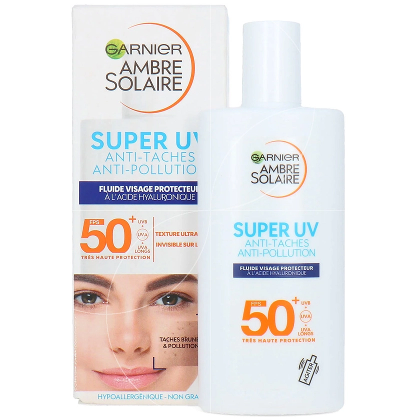 Garnier Ambre Solaire - Super UV Fluide visage protecteur 50 FPS - 40ml