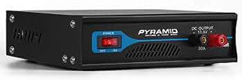 Pyle Universal Compact Bench Power Supply - 30 Amp Regulated Home Lab Benchtop AC-to-DC Converter w/ 13.8 Volt DC 115/230V AC Switchable, Screw Type Terminals, Cooling Fan - Pyle PSV300