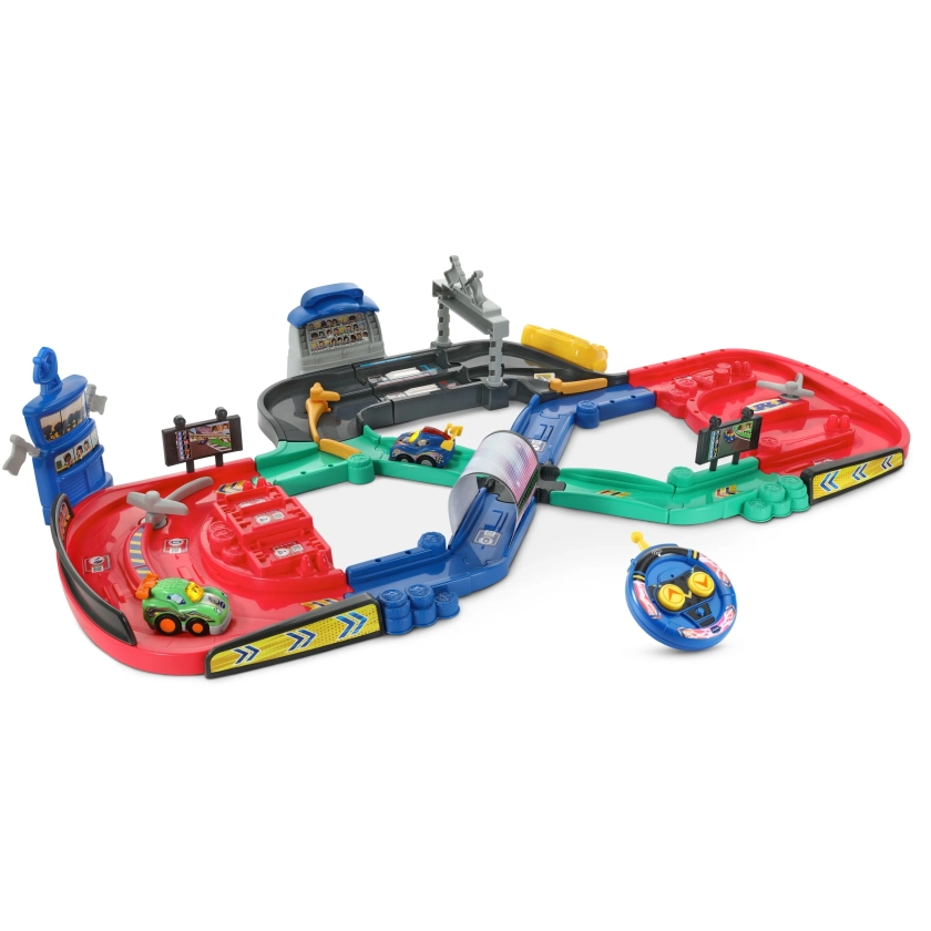 VTech Go! Go! Smart Wheels Motorized Track Set Play Cars with Accessories, Baby and Toddler Toys