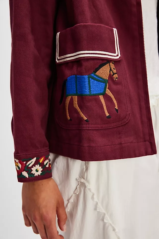 Found Oxblood Horse Jacket