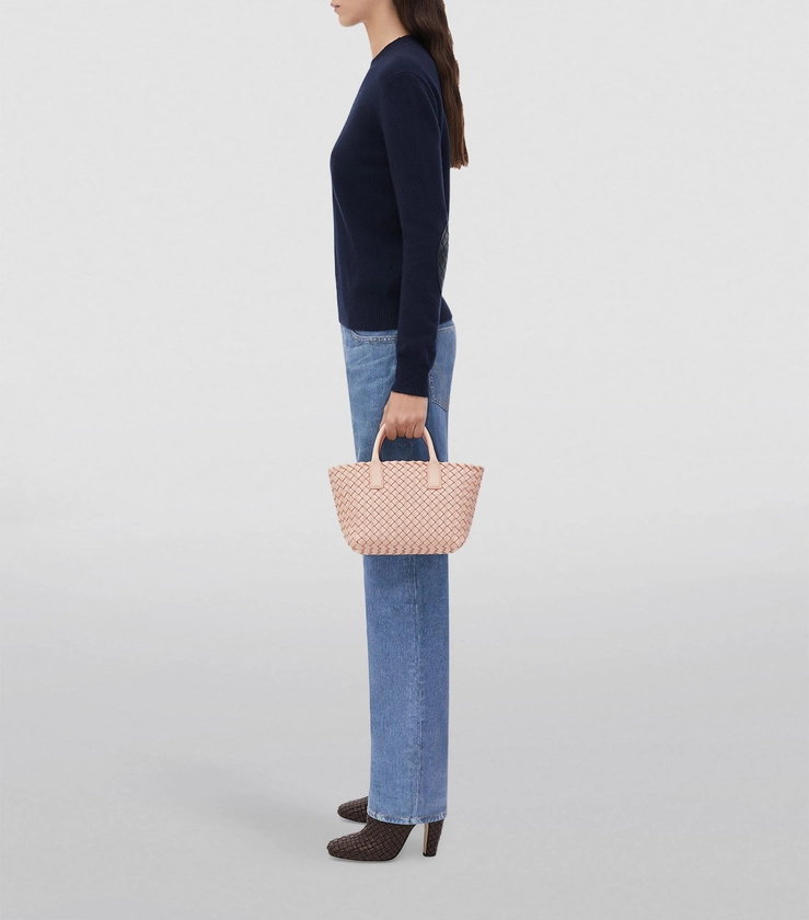 Womens Bottega Veneta pink Mini Leather Cabat Top-Handle Bag | Harrods # {CountryCode}