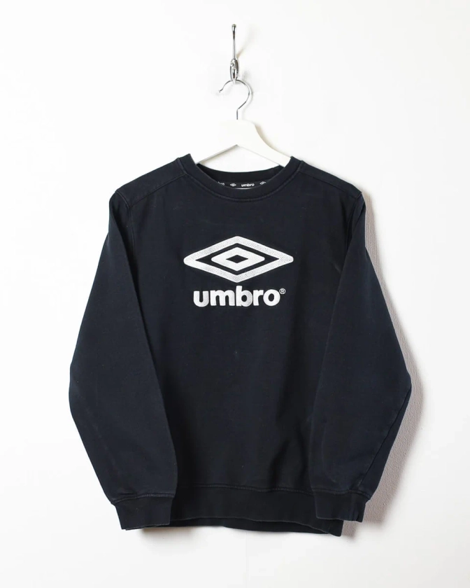 Vintage Black Umbro Sweatshirt - Small 90s