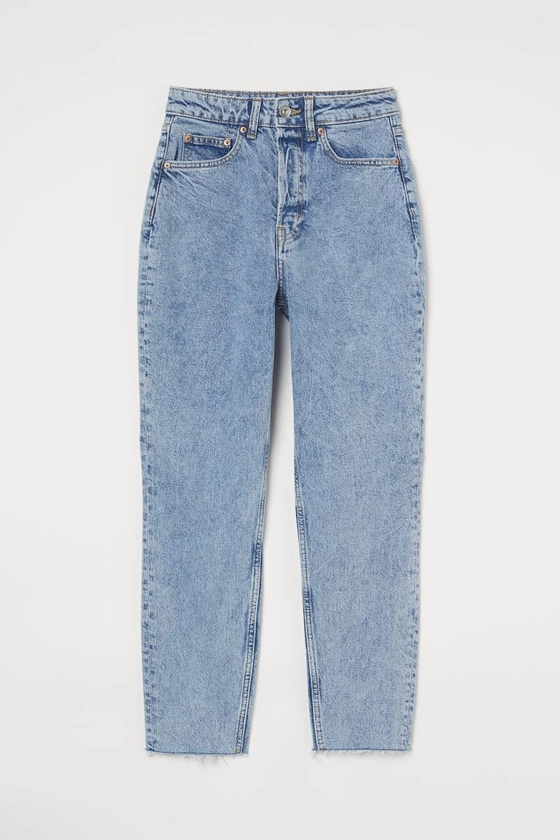 Mom High Ankle Jeans - Light denim blue - Ladies | H&M US