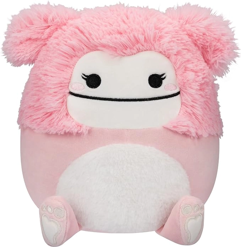 Squishmallows 8-Inch Brina Pink Bigfoot with Fuzzy Belly - Little Ultrasoft Official Kelly Toy Plush