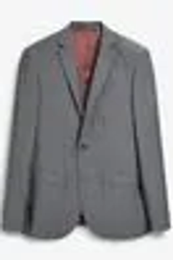 Charcoal Grey Slim Signature Tollegno Italian Wool Suit Jacket