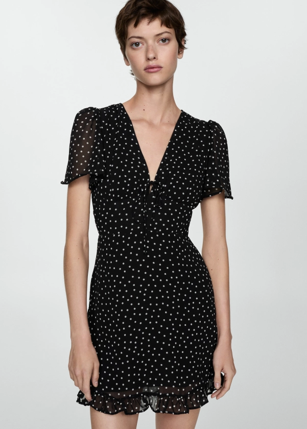 Robe courte imprimée - Femme | MANGO France métropolitaine