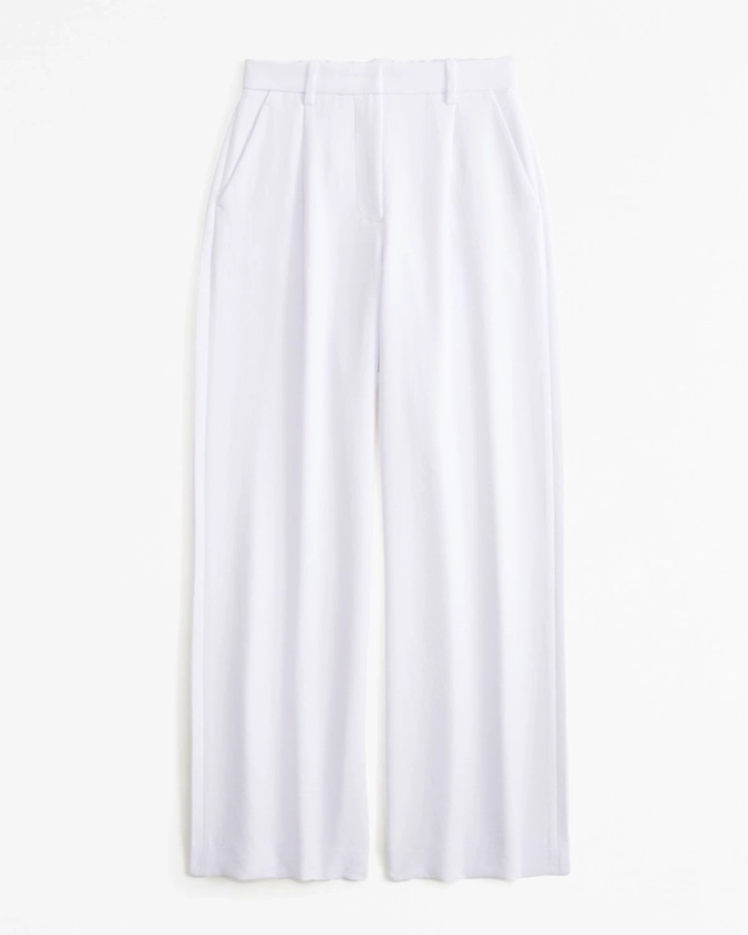 Women's A&F Harper Tailored Premium Crepe Pant | Women's Clearance | Abercrombie.com