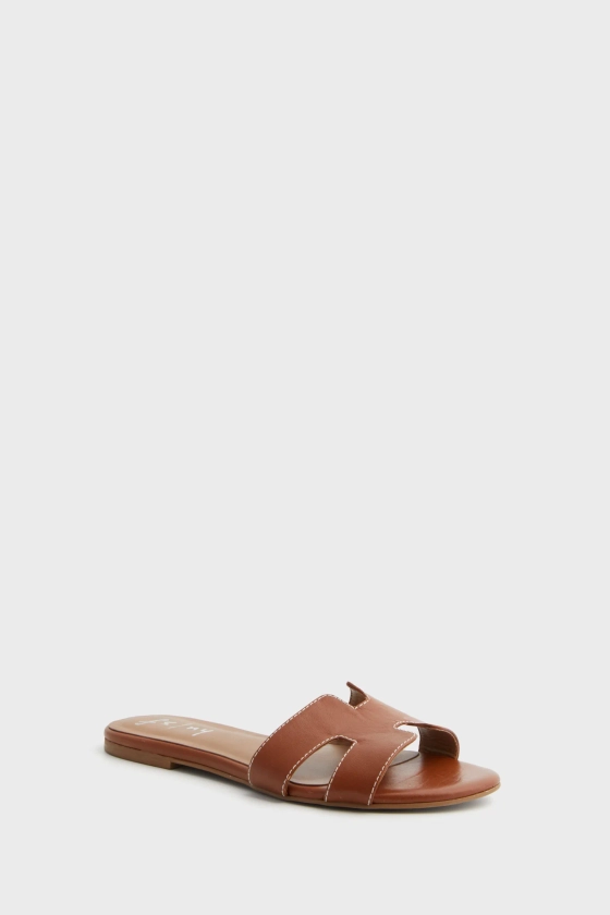 Cognac Leather Alibi Sandals | French Sole