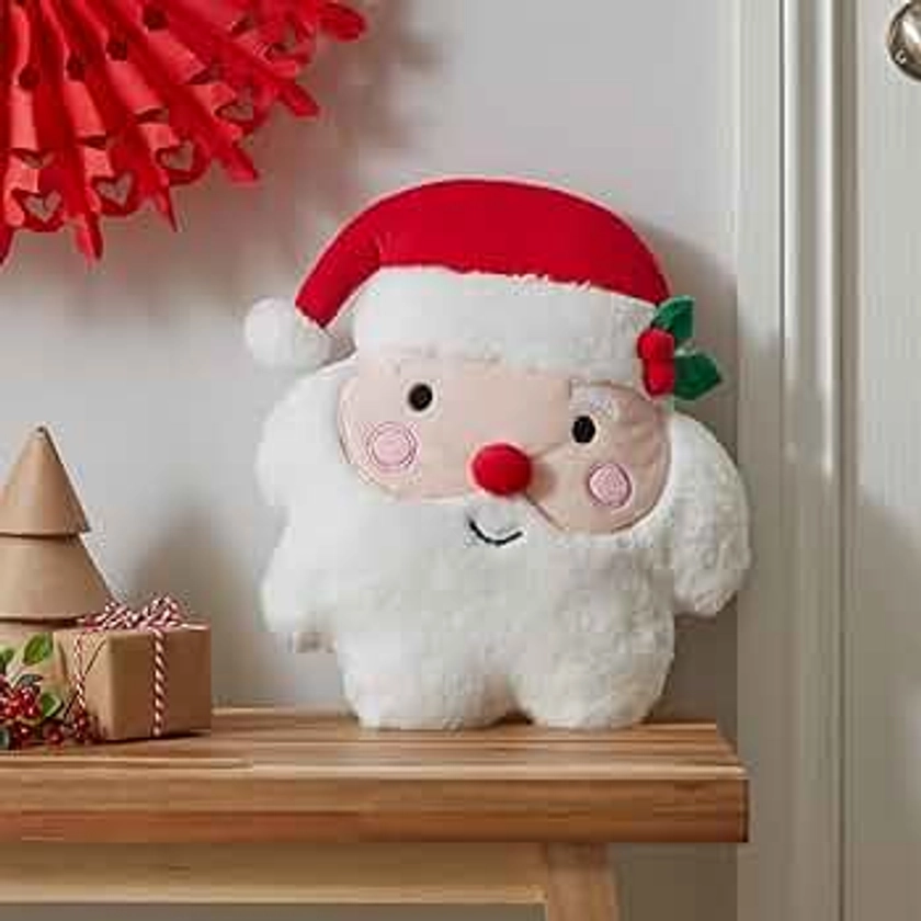 Catherine Lansfield Christmas Santa 3D Shaped Cushion White