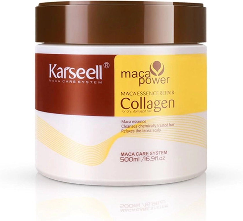 Masque Capillaire au Collagène et à l'Huile d'Argan,Réparation en Profondeur,Hydratation Intense,Renforcement des Cheveux - Tous Types de Cheveux