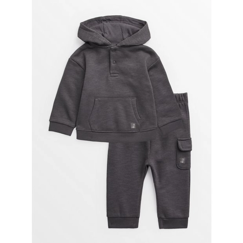 Buy Charcoal Hooded Sweat Set 6-9 months | Outfits and sets | Tu