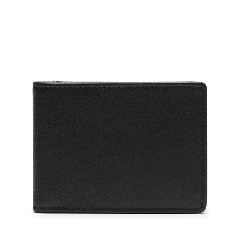 Slim Utility Card Case | Full grain leather Black Onyx