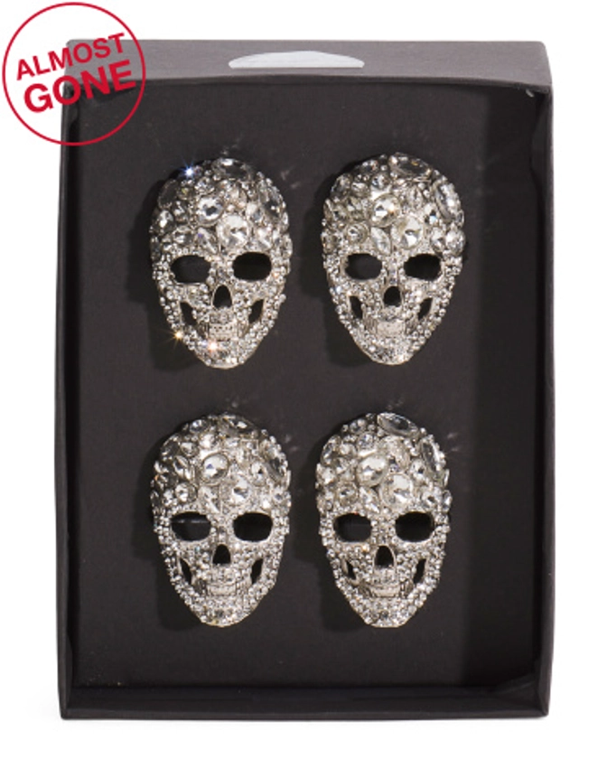 Set Of 4 Beaded Skull Napkin Rings | Kitchen & Dining Room | T.J.Maxx