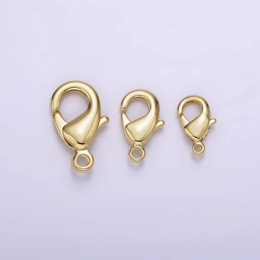 14K Gold Filled 15mm, 12mm, 10mm Lobster Claw Clasps Closure Findings Supply for Jewelry Making Z533 Z535 - Etsy