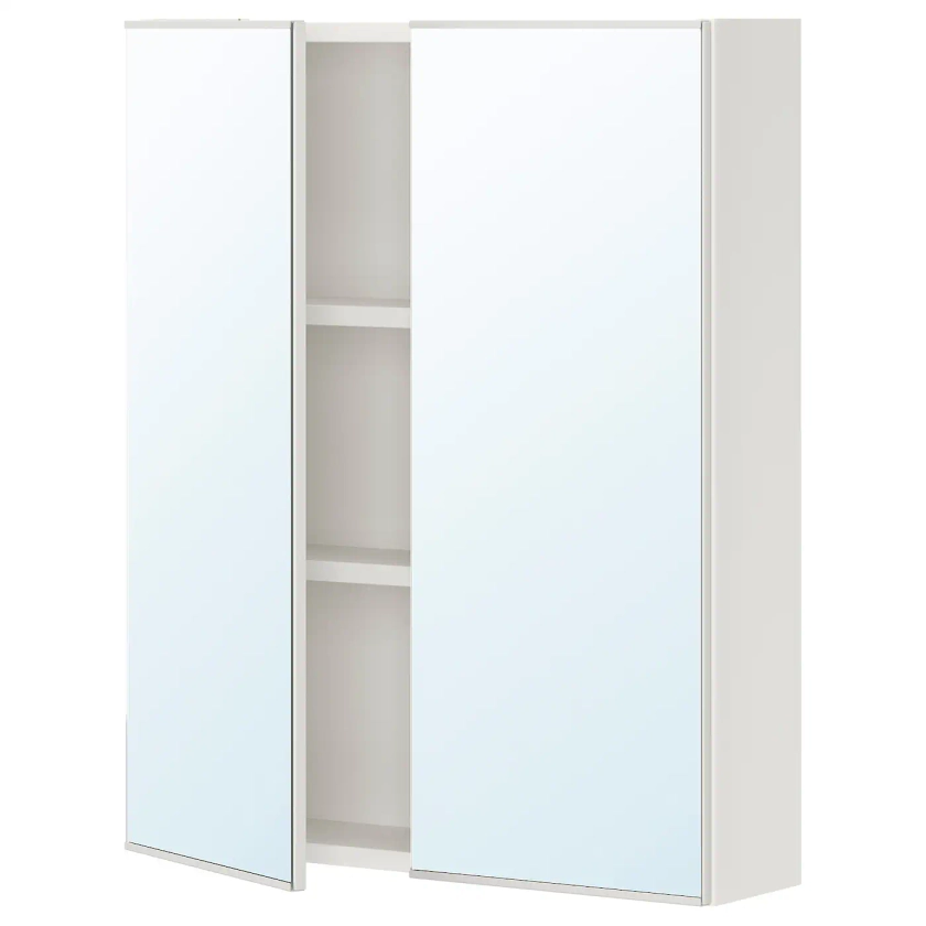 ENHET Meuble à miroir 2 portes - blanc 60x17x75 cm