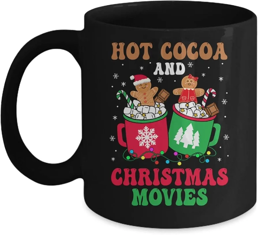 Buy SKY DOT Hot Cocoa Christmas Movies Gingerbread Man Xmas Boy Girl Mug Tea/Coffee Printed Ceramic Mug, 350ml (Black) Online at Low Prices in India - Amazon.in