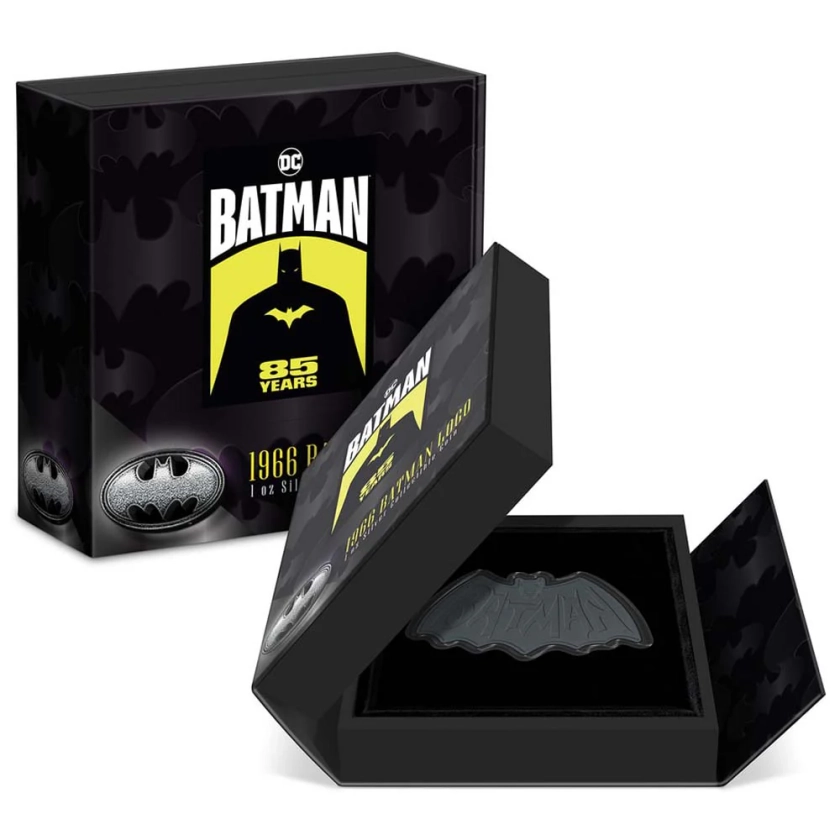 BATMAN 85 Years – 1966 Batman Logo 1oz Silver Collectible Coin