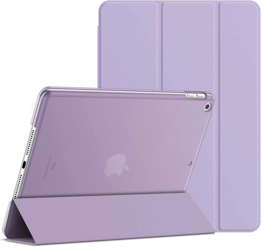 JETech Coque pour iPad 10,2 Pouces (Modèle 2021/2020/2019, 9ème/8ème/7ème Génération), Housse Étui avec Veille/Réveil Automatique (Violet Clair)