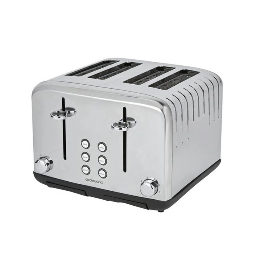 Buy Cookworks Pyramid 4 Slice Toaster - Stainless Steel | Toasters | Argos