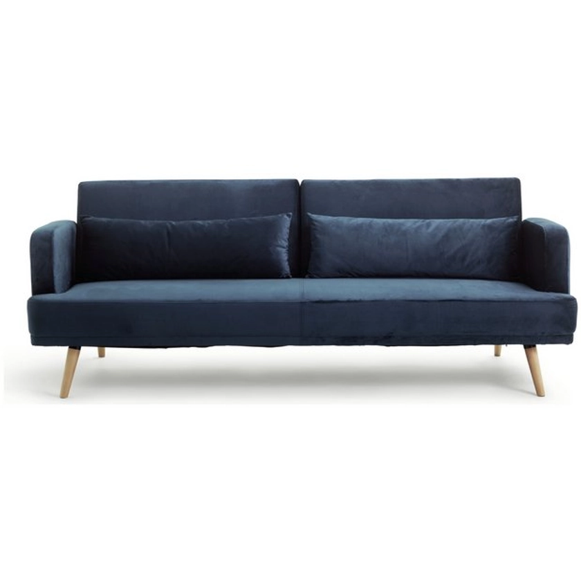 Buy Habitat Andy 3 Seater Velvet Sofa Bed - Blue | Sofa beds | Argos