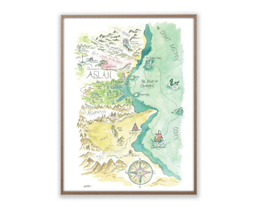 "The Countries of Aslan Story Map" Print