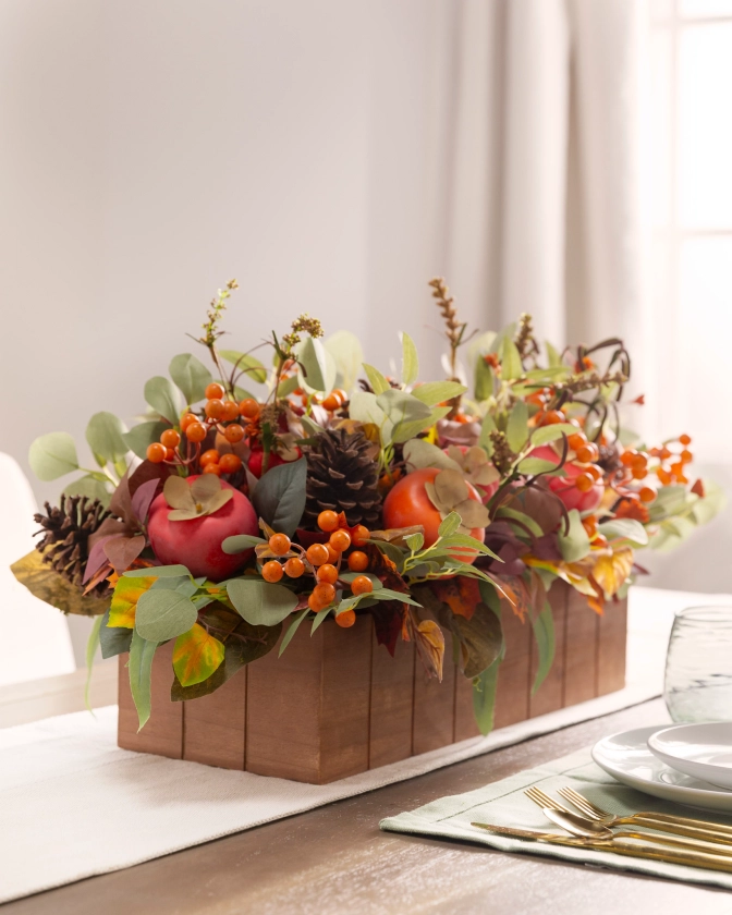 Persimmon & Pinecone Artificial Fall Foliage | Balsam Hill