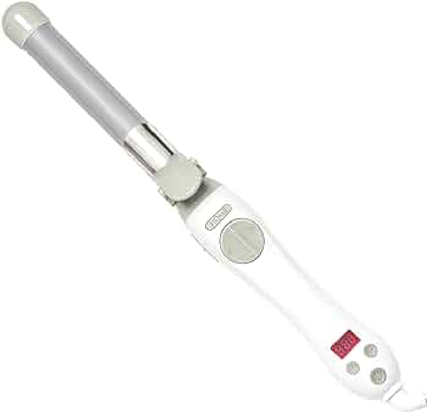 Beachwaver S1 Rotating Curling Iron in White | 1 inch Barrel for All Hair Types | Automatic Curling Iron | Easy-to-use Curling Wand | Long-Lasting, Salon-Quality Curls and Waves | Dual Voltage