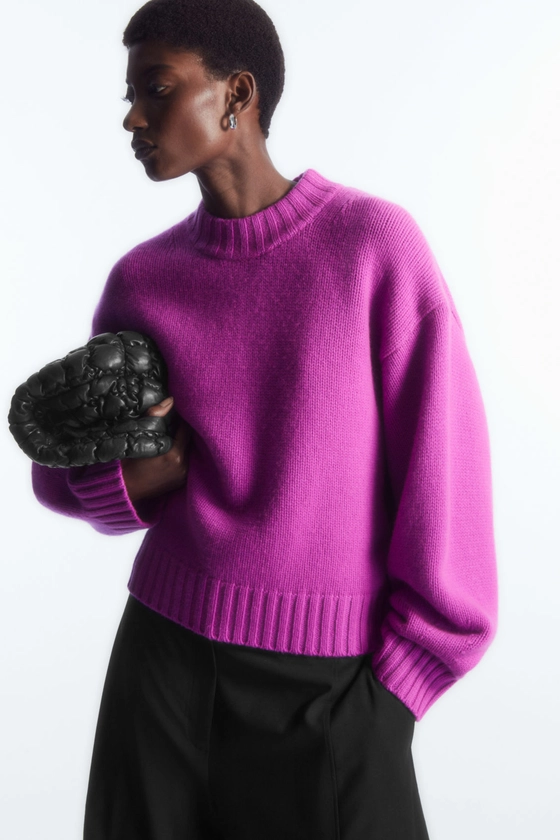 CHUNKY PURE CASHMERE CREW-NECK JUMPER