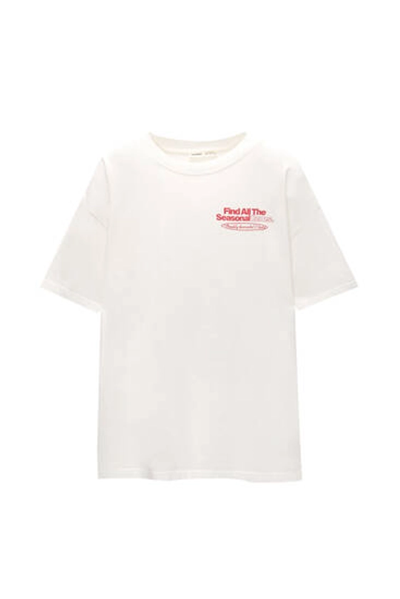 Short sleeve fruit print T-shirt - pull&bear