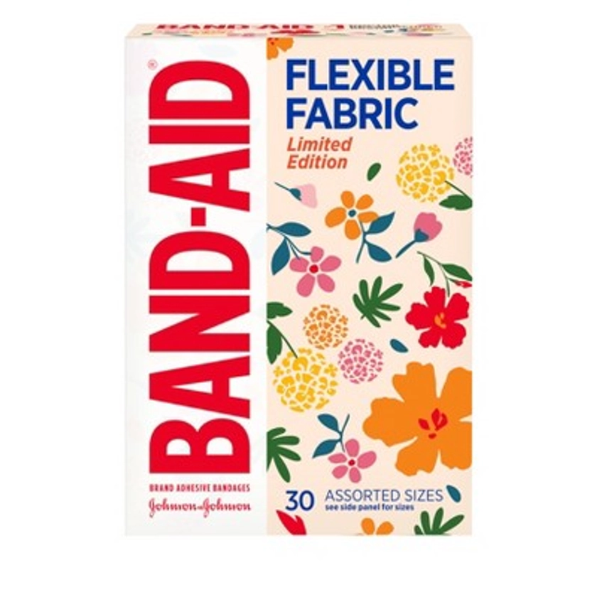 Band-Aid Brand Flexible Fabric Bandages - Wildflower - Assorted Sizes - 30 ct