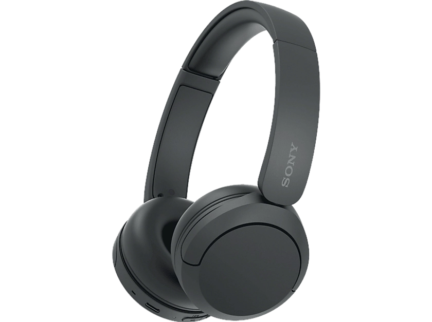 Auriculares inalámbricos | Sony WH-CH520, Bluetooth, 50 horas de autonomía, Carga rápida, 360 Audio, Conexión multipunto, Cascos estilo diadema, Negro