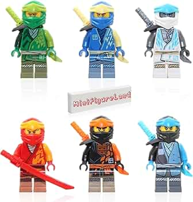 LEGO NINJAGO Core Minifigure Combo Pack - Lloyd, Jay, Kai, Cole, Zane, NYA (with Weapons)