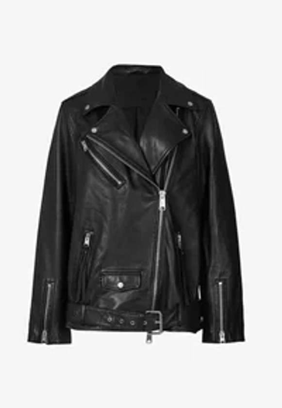 AllSaints BILLIE BIKER - Veste en cuir - black/noir - ZALANDO.FR