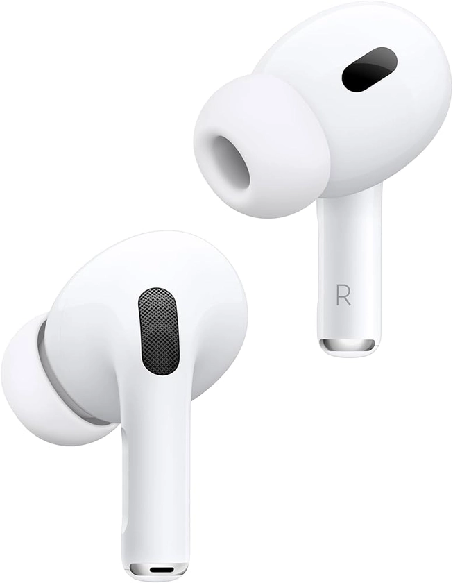 Apple AirPods Pro 2 Écouteurs sans Fil, Casques et écouteurs Bluetooth, Réduction Active du Bruit, Appareil auditif, Mode Transparence, Audio Spatial personnalisé, Son Haute-fidélité, Recharge USB-C : Amazon.fr: High-Tech