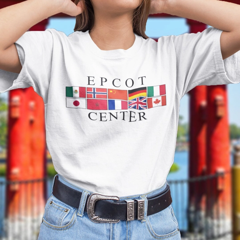 Epcot Center World Flags T-shirt - Etsy