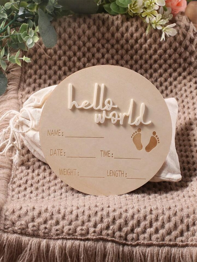 Baby Girl Newborn Photography 1pc Letter Graphic Monthly Milestones Prop | SHEIN UK