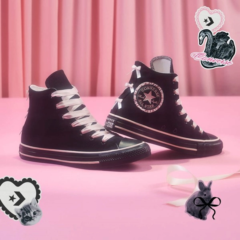 Converse Chuck Taylor All Star High-Top Dark Swan Sneaker - Black / Pink